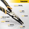 Fancytool Multi-Function Needle Nose Pliers with Cutting, Stripping, Crimping and
