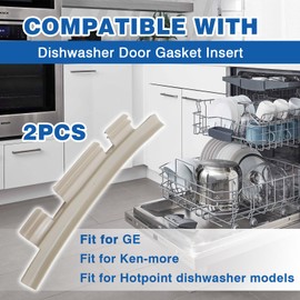 2 PCS Dishwasher Door Gasket Insert Compatible With GE Hotpoint Dishwashers Replace for WD08X10015 WD8X231 AP2038876 AH258653 WD08X0231