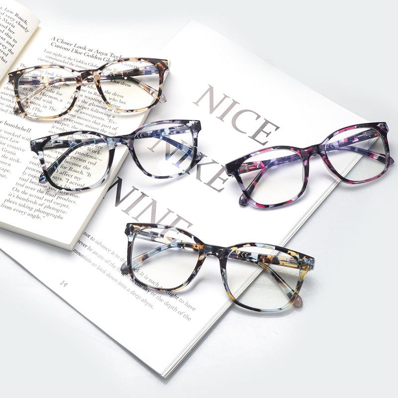 VIDEBLA 4 Pack Progressive Multifocus Reading Glasses for Women Men