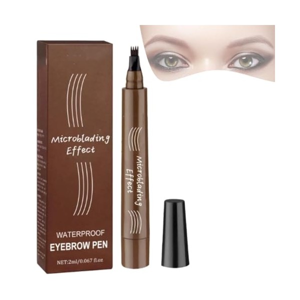 Natural Brows Eyebrow Pen, 2024 Upgraded 3D Waterproof Microblading Eyebrow
