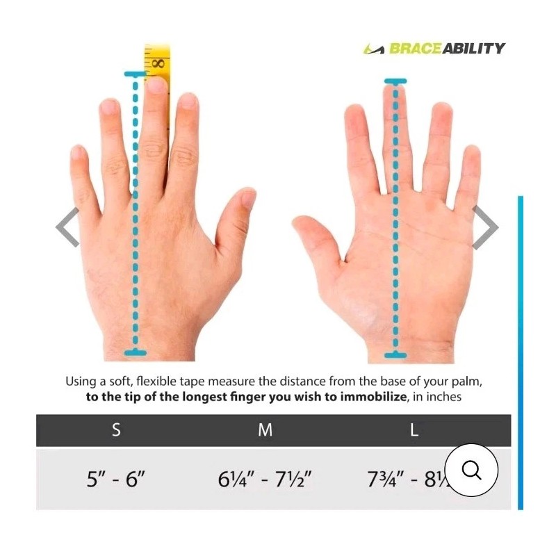 Braceability Finger Immobilizer Splint for Index, Middle, Ring or Pinky