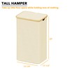 SpaceAid Laundry Hamper with Lid, 110L Large Tall Clothes Basket