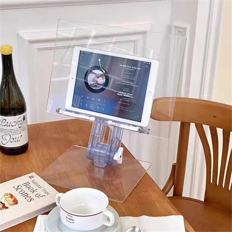 Cozioz Acrylic Laptop Stand - Adjustable Height, Foldable & Portable