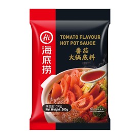 番茄火鍋底料 海底撈 鍋料理 本番の四川料理 辣味 鍋の素　トマト味の鍋の素 Tomato Hot Pot Seasoning 200g( Tomato Flavor)