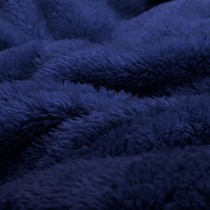 Snug Rug Special Edition Luxury Sherpa Fleece Throw Blanket (Navy