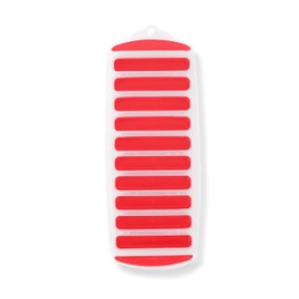 Silicone Ice Stick Tray for Water Bottles, 10 Slots, 3.5 inch Long Ice Cubes (Red)