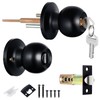 Coolty Door Knob with Lock/Key Front Door Knob Set Exterior