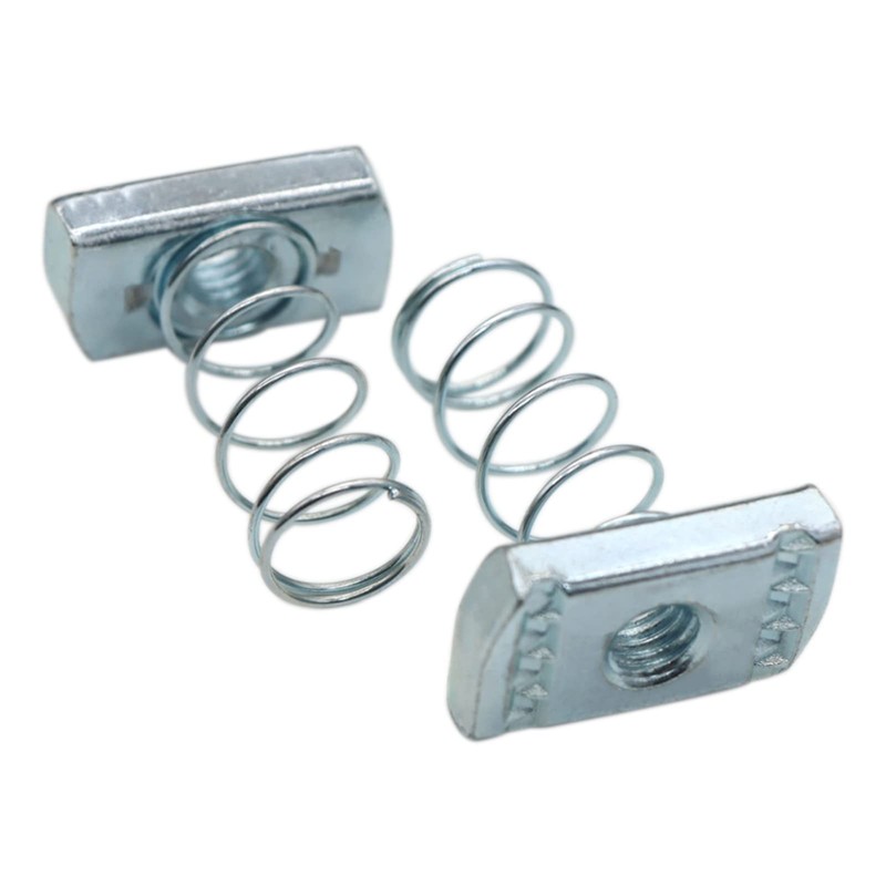 (100) Strut Channel Nuts, 3/8-16 Spring Channel Nuts with Zinc