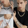 ChainsHouse men's byzantine chain, silver, gold, black, 6 mm, 8