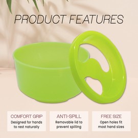 Beauticom Manicure Bowls Nail Art Hand Soak Treatment Bowls (ROUND GREEN BOWL, 2 Pieces)