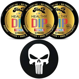 TeaZa Herbal Pouch Tropical 3 Cans with DC Crafts Nation Skin Can Cover - Skull