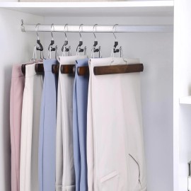 Nature Smile Wooden Pants Skirt Hangers, 9.84 x 6.69 x 0.79 inch, Retro