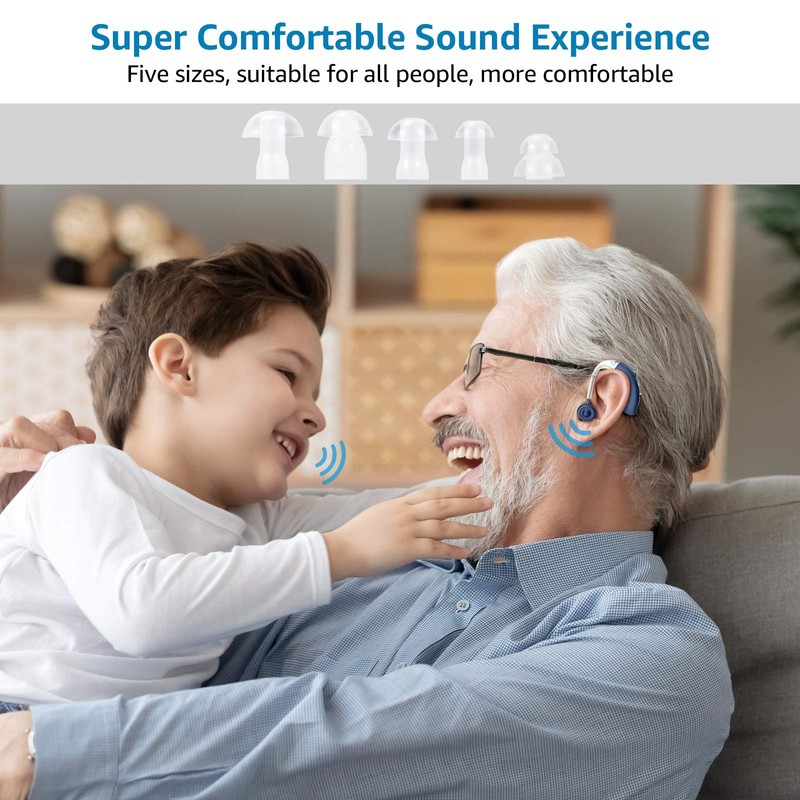 Enjoyee Hearing Aids for Seniors, Rechargeable Hearing Amplifier with Noise