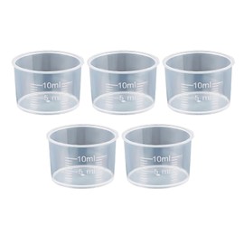 Saki&Masa Plastic Beaker Experiment Supplies Laboratory Equipment Measure Set of 5 Measuring Cups for Educational Experiments (10ml)