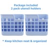 EIKS Plastic Utensil Holder Silverware Organizer Cutlery Drying Rack with