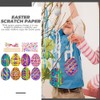 Healifty Pack of 8 Easter Scratch Eggs Colour Craft Art