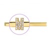 Spinningdasiy Crystal Initial Bijou Hair Clip M Gold