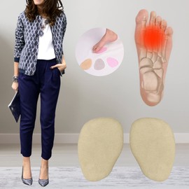 Govari, Almohadilla Metatarsal, Transparente, Diseño de Mariposas, Gel con Tela y Trasparente para Sandalia. (4 Pares)