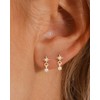 GUOKE Flat Back Earrings, 14K Gold Plated Dangle Helix Cartilage