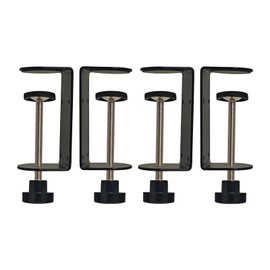 Jhanw 3 inch C-Clamp with Four Small Holes in The Back, 4-Pack Adjustable Desk C Clamps for Range 0.39"~3.5", Versatile Clamp for Brake, Parts Assembly, Fastening, Welding, Woodwork, Metal Work