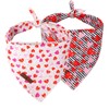 Lionet Paws Valentine's Dog Bandanas 2 Pack, Black and White