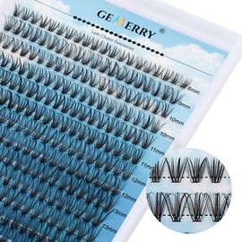 GEMERRY Lash Clusters 280pcs Lash Extensions 20D Individual Lashes Mixed Tray Cluster Lashes Eyelash Clusters 0.07 C D Curl DIY Eyelash Extension Individual Lash Extensions 3D Effect Reusable Handmade Matte Cluster Eyelashes (20D-0.07C, 8-16mm)