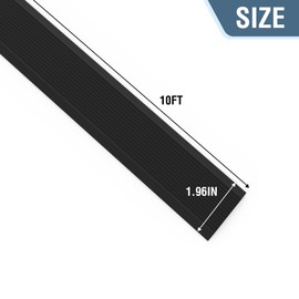 Anti Slip Stair Treads 2x39.6in - Suitable for Outdoor/Indoor, Easy to Cut, Waterproof Self-Adhesive Rubber Treads for Steps & Ramps - Black