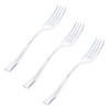 WDF 300 Pieces Clear Plastic Mini Forks 4 Inches Clear