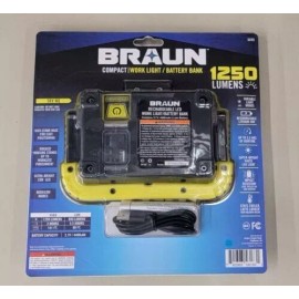 Braun BRAND NEW BRAUN Rechargeble COMPACT WORK LIGHT/BATTERY BANK 1250 LUMENS