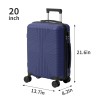 Non-TSA Customs Lock 3-in-1 Navy Blue PP Trolley Case 20in