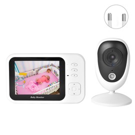 3.5in TFT Wireless Digital Baby Monitor IR Night Vision Intercom Lullabies Temperature Sensor