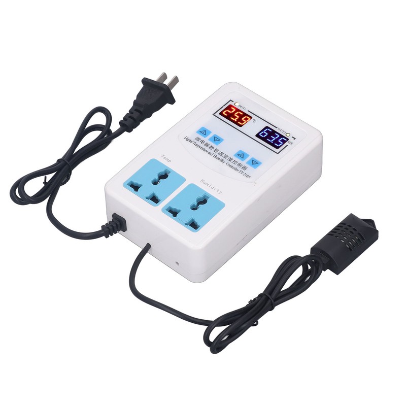 Temperature Humidity Controller -20~60℃ 0~100.0%RH LCD Display Humidistat Thermostat AC