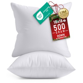 Utopia Bedding Throw Pillows Insert (Pack of 2, White) - 18 x 18 Inches Bed and Couch Pillows - Indoor Decorative Pillow