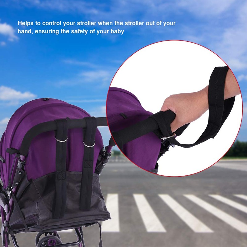 Stroller Safety Strap, Comfortable Cushioned Stroller Wrist Strap for Baby