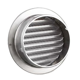 NACX 80mm / 3” Stainless Steel Round Soffit Vents, Louvered Grille Cover Vent Hood Wall Air Vents with Built-in Screen Mesh, for Kitchen Bedroom Bathroom Office (2Pcs)