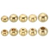 PATIKIL 10pcs M3/M4/M5/M6 Ball Thread Cap Nuts Knob, Brass Gold