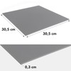 COOZEE Pack of 2 Soft Rubber Linocut Printing Plates, Flat