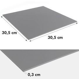 COOZEE Pack of 2 Soft Rubber Linocut Printing Plates, Flat Surface Linocut Set for Engraving, Stamping, Crafts and Printing Projects, 30 x 30 cm