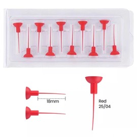 20pcs Endo Sonic Activator Tips, Dental Sonic Irrigator Tips, Endodontic Activation Root Canal Irrigation Tips (Red-25/04)