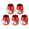 X AUTOHAUX 5 Pcs AN4 Hex Car Hose Finisher Flexible