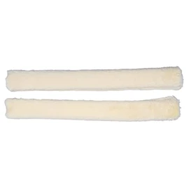 QHP Faux Fur Reins Protector with Velcro Fastening (45 cm, Cream)