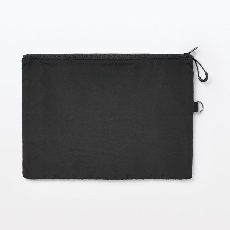 MUJI OHG89A3S Polyester Double Zipper Case Black L