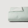 JAJU [JAJU] Crinkle Cotton Contrast Quilt Blanket Q Mint White