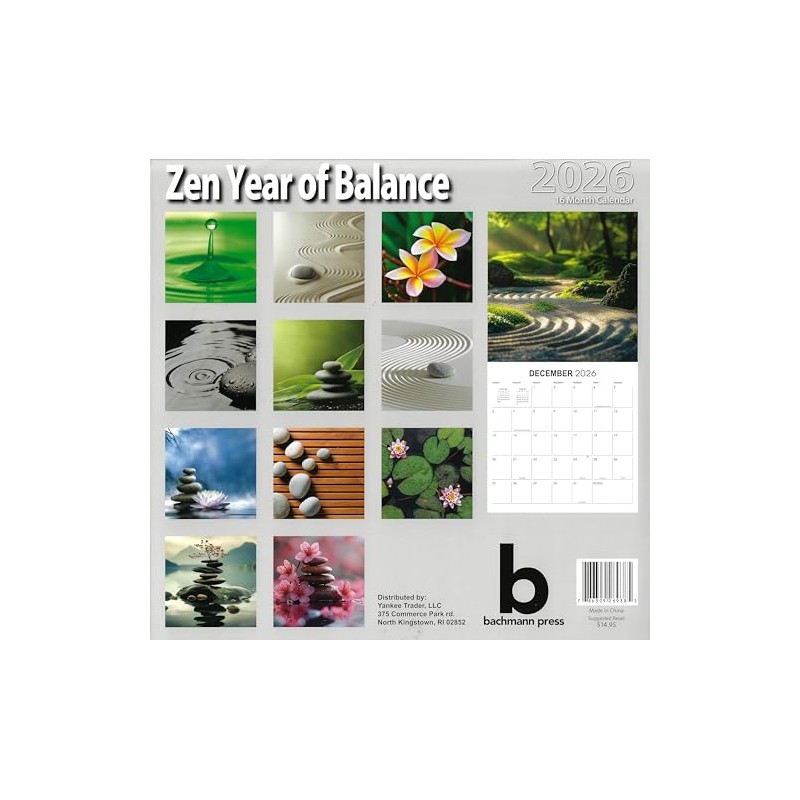 2026 Zen - Year of Balance Full Size Wall Calendar