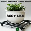 22" Plant Caddy with Wheels Heavy Duty,600Lbs Large Metal Plant
