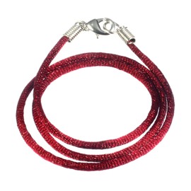 CrystalAge Polyester Cord Necklace - 16inch (Maroon) - 1 Cord Necklace