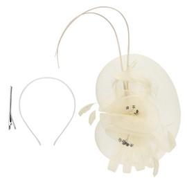 Women's Fascinator Hat Flower Banquet Mesh Hat Feather Hair Clip Elegant Hair Clips Vintage Hair Clip Fancy Dress Headband Wedding Hair Accessories Carnival Party Hat Cocktail Party Tea