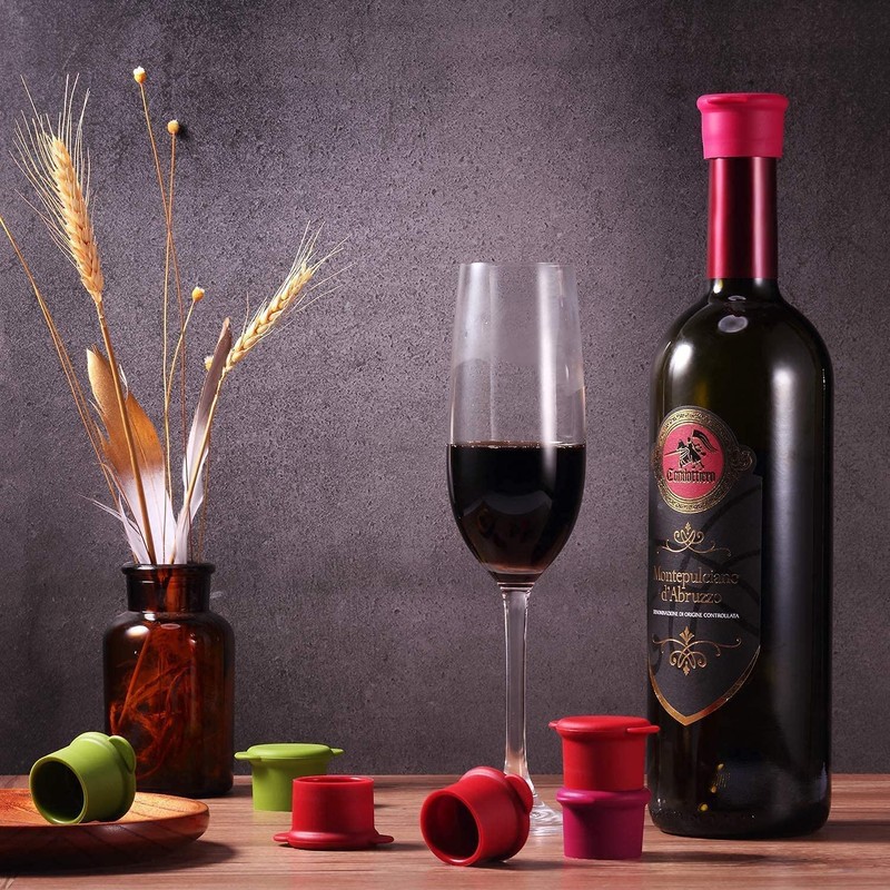 Silicone Wine Stoppers - Wine Gifts - Bottle Covers -