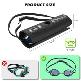 MSNATURALLY Swim Goggles Case with Drain Holes, Goggles Case for Swimming, Silicorn Goggle Holder for Swimmer