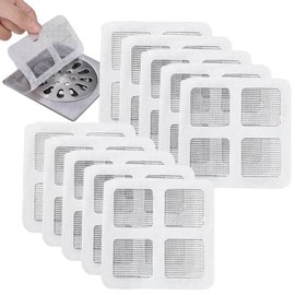 30 Pegatinas Desechables de Malla para Drenaje de Ducha, Pegatinas para el Filtro de Drenaje del Piso, Tapón de Pelo Cuadrado para Drenaje de Ducha para Cocina, Fregadero, Bañera